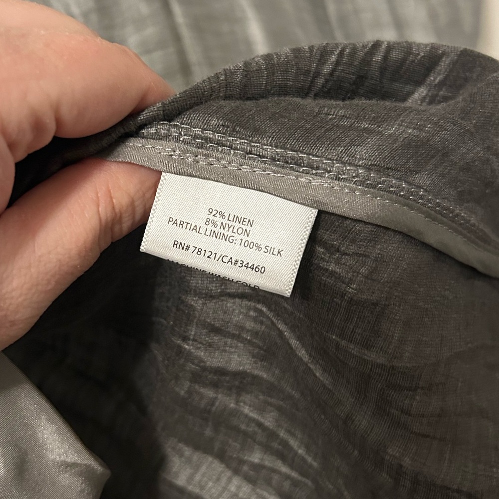 Eileen Fisher Crinkle Linen Jacket with Tank Included - Picture 9 of 11